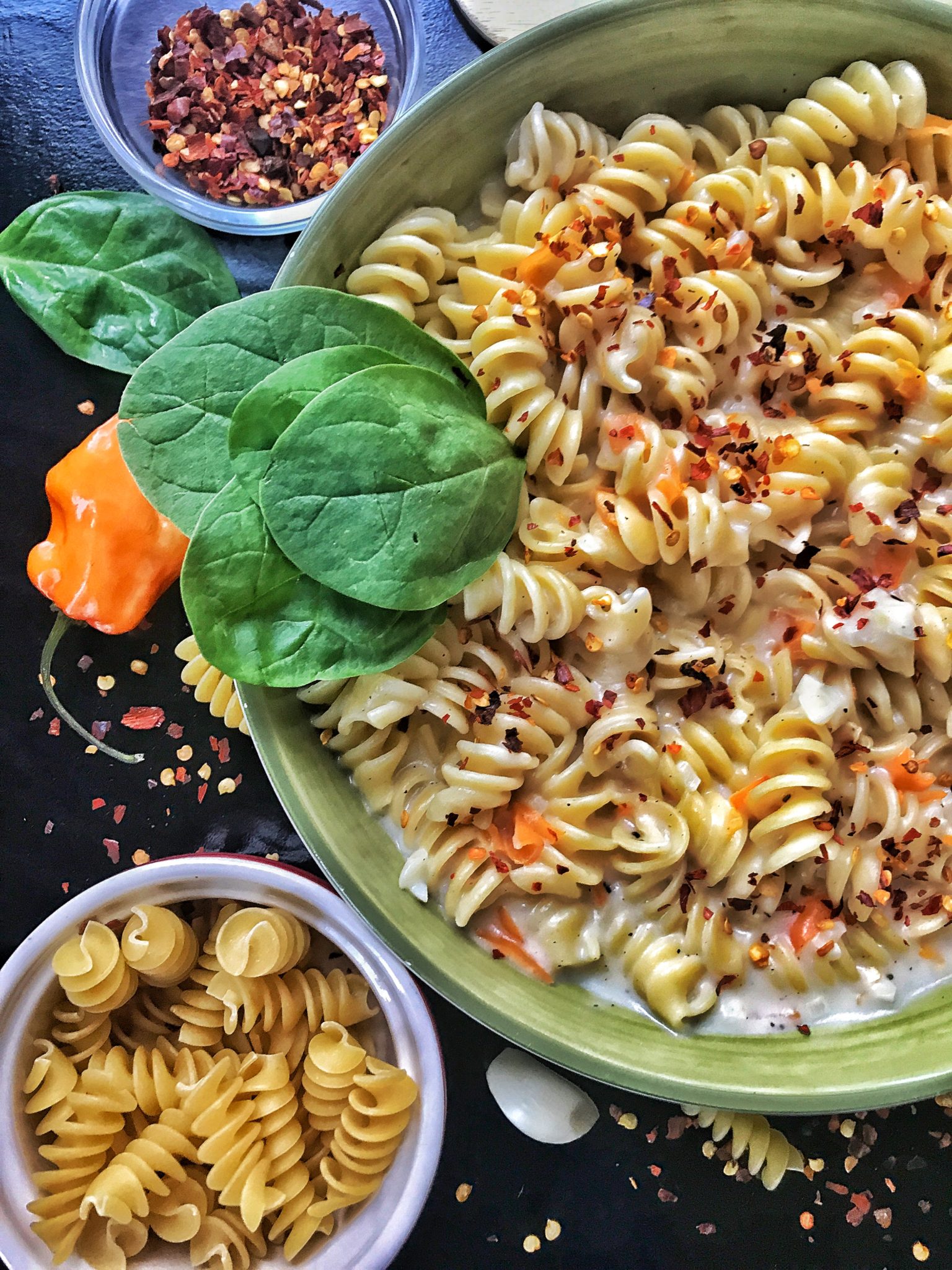 Fusilli White Cheddar-Habanero-Lime Sauce