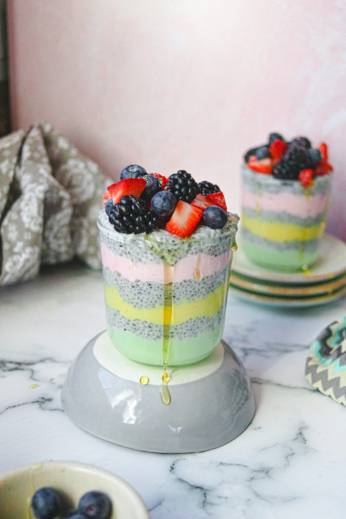 Custard & Chia seed Pudding cups